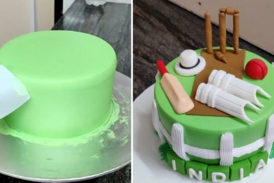 The Perfect Cricket Helmet Cake Topper: An Essential Addition to Your Cricket-Themed Celebration!